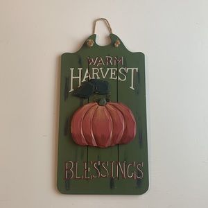 Fall Thanksgiving holiday decor wall hanging preowned